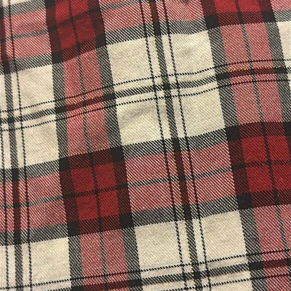 TALBOTS Classic Cotton Shirt Shimmer Plaid Top - Picture 9 of 14